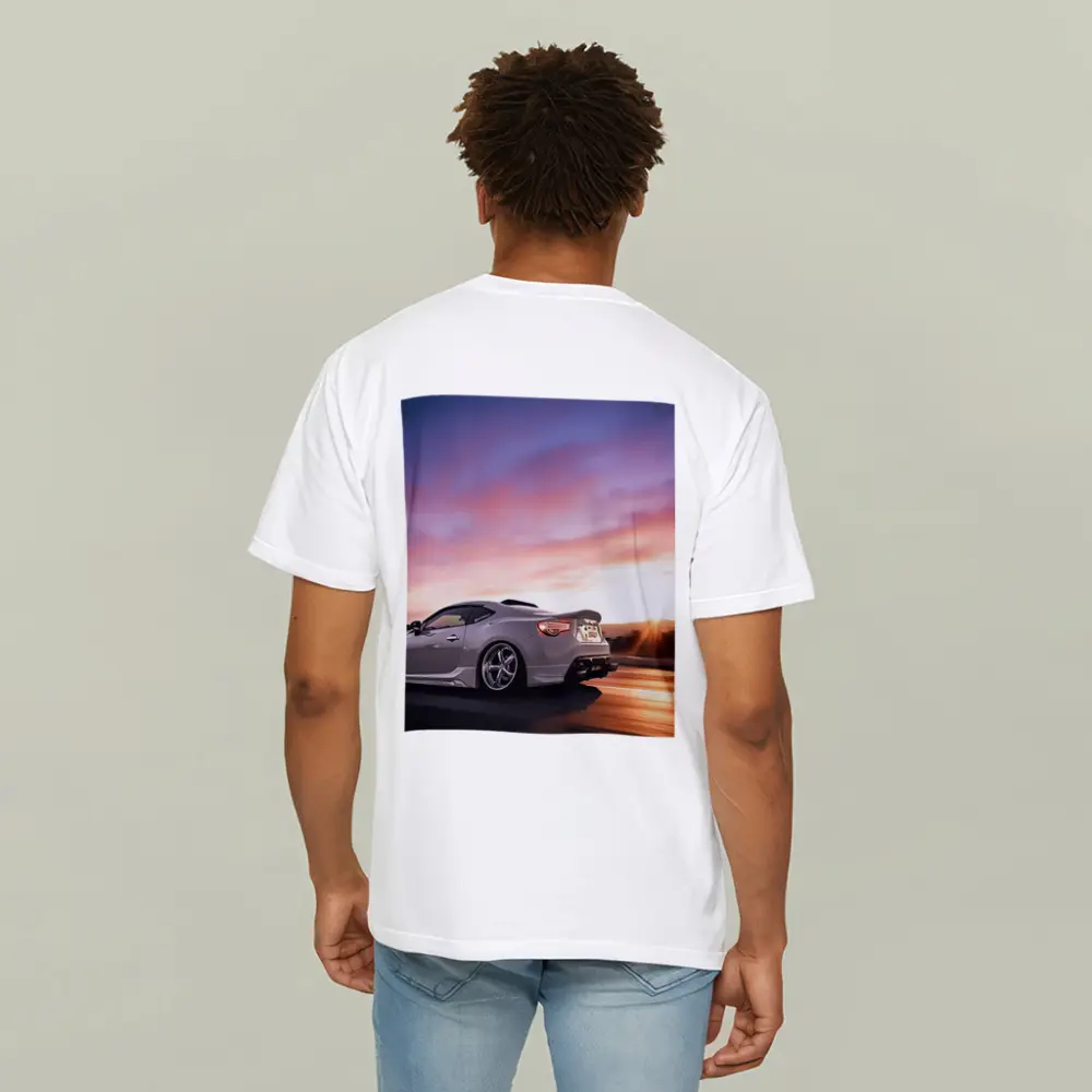 Subaru BRZ Speeding Road Sunset Sky – T-Shirts