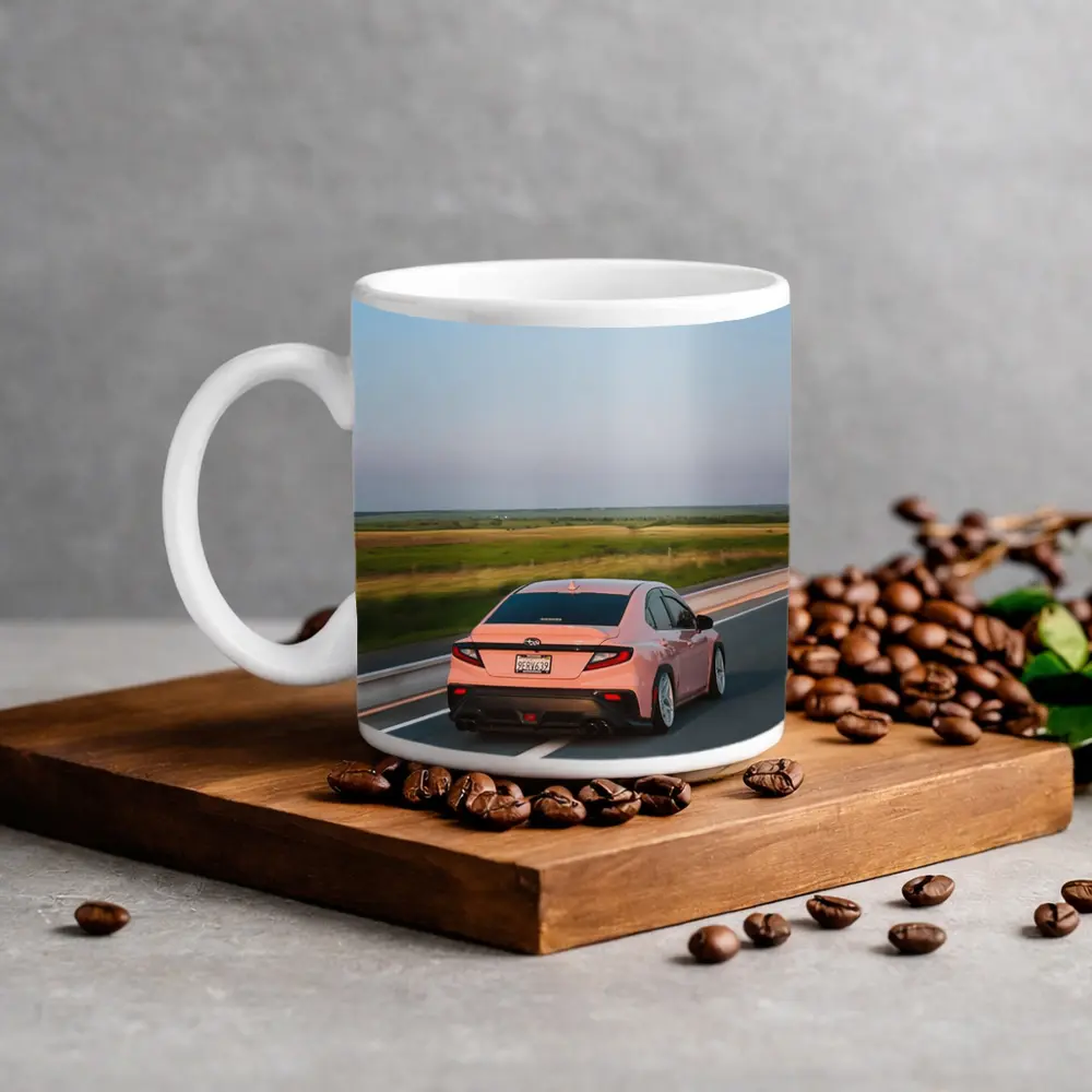 Subaru BRZ Pink Driving Open Highway – Mugs