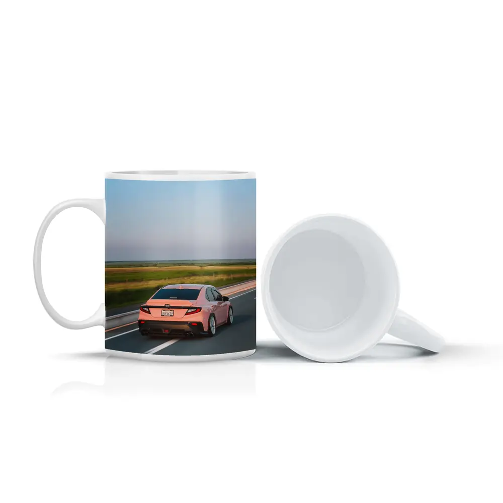 Subaru BRZ Pink Driving Open Highway – Mugs