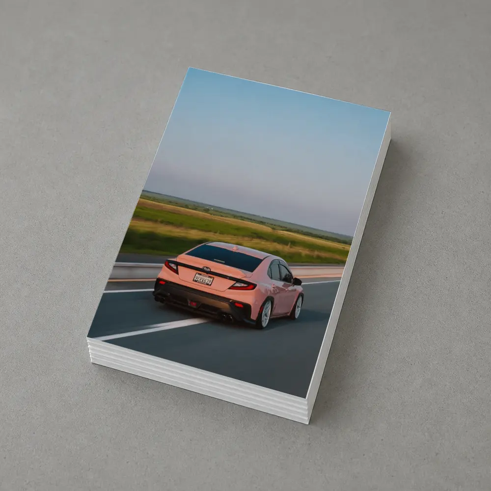 Subaru BRZ Pink Driving Open Highway – Postcards