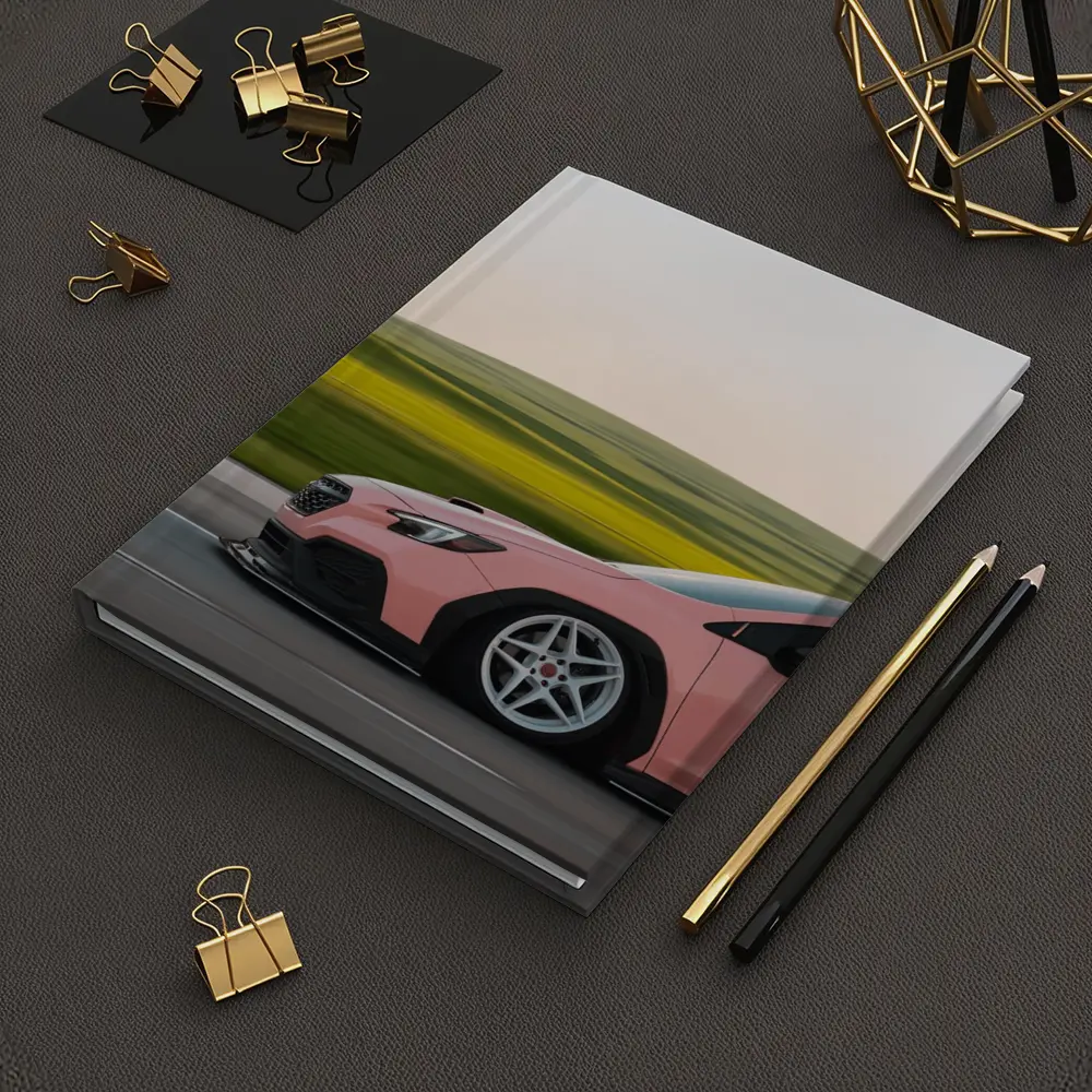 Pink Subaru WRX Speeding Through Green Fields – Notebooks
