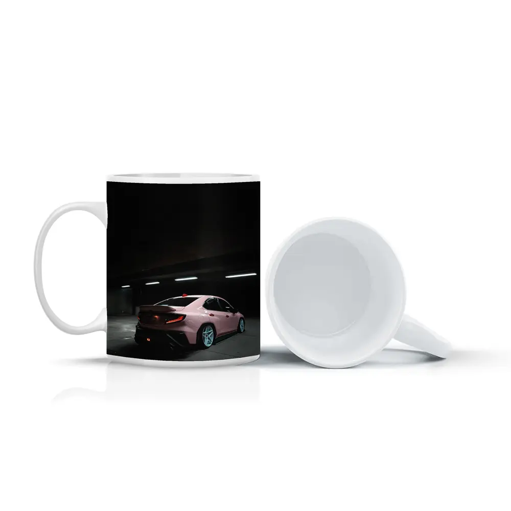 Subaru BRZ Pink Car Underground Parking Night – Mugs