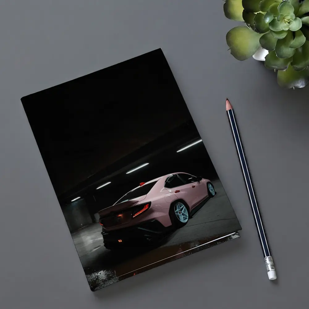 Subaru BRZ Pink Car Underground Parking Night – Notebooks