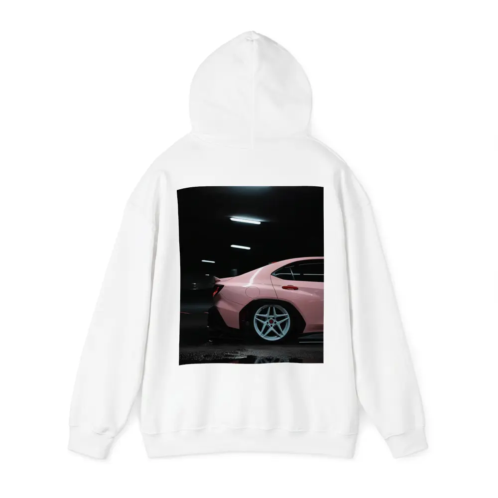 Pink Subaru BRZ Dark Underground Parking Garage – Hoodies