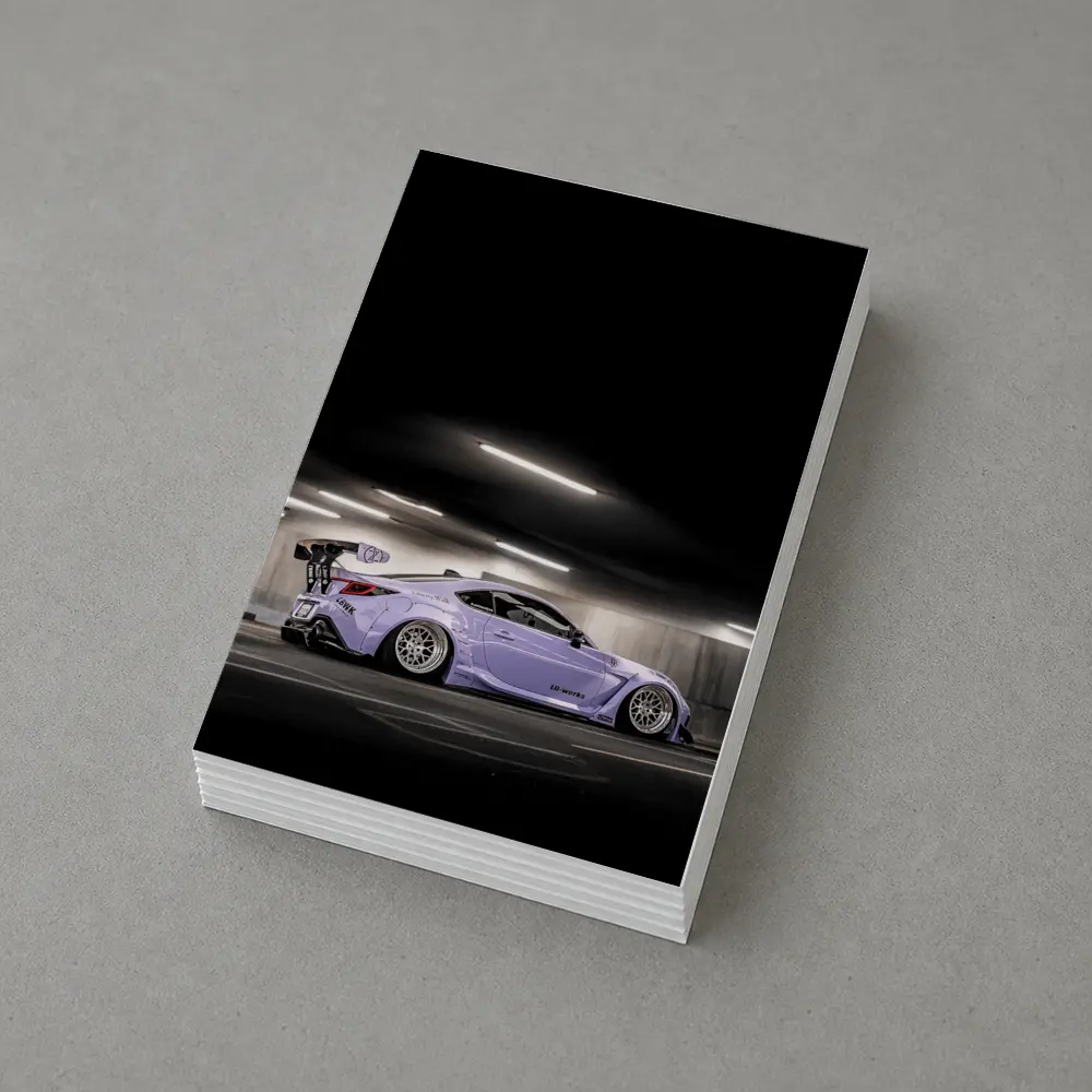 Subaru BRZ Purple Wide Body Underground Parking – Postcards