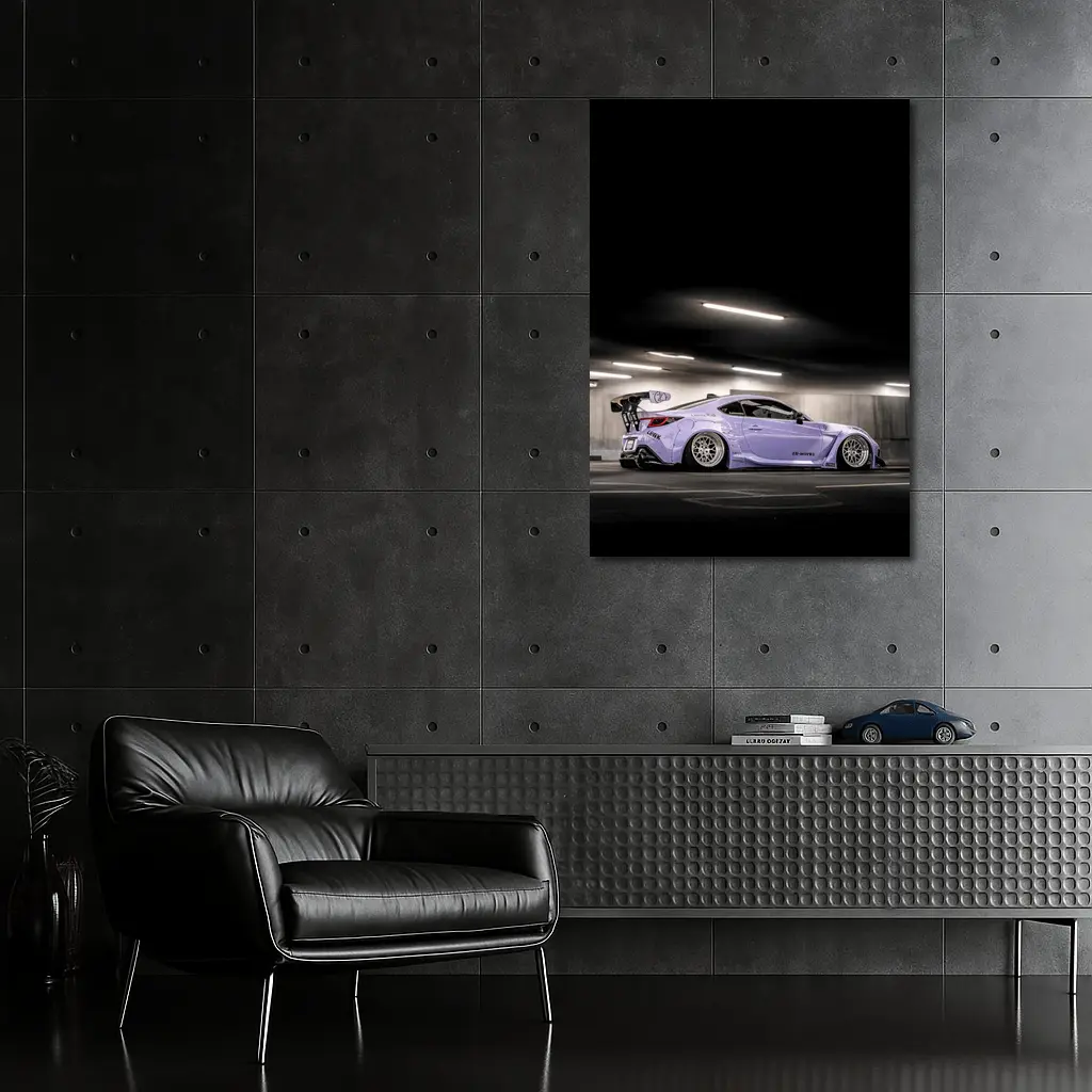 Subaru BRZ Purple Wide Body Underground Parking – Wall Art