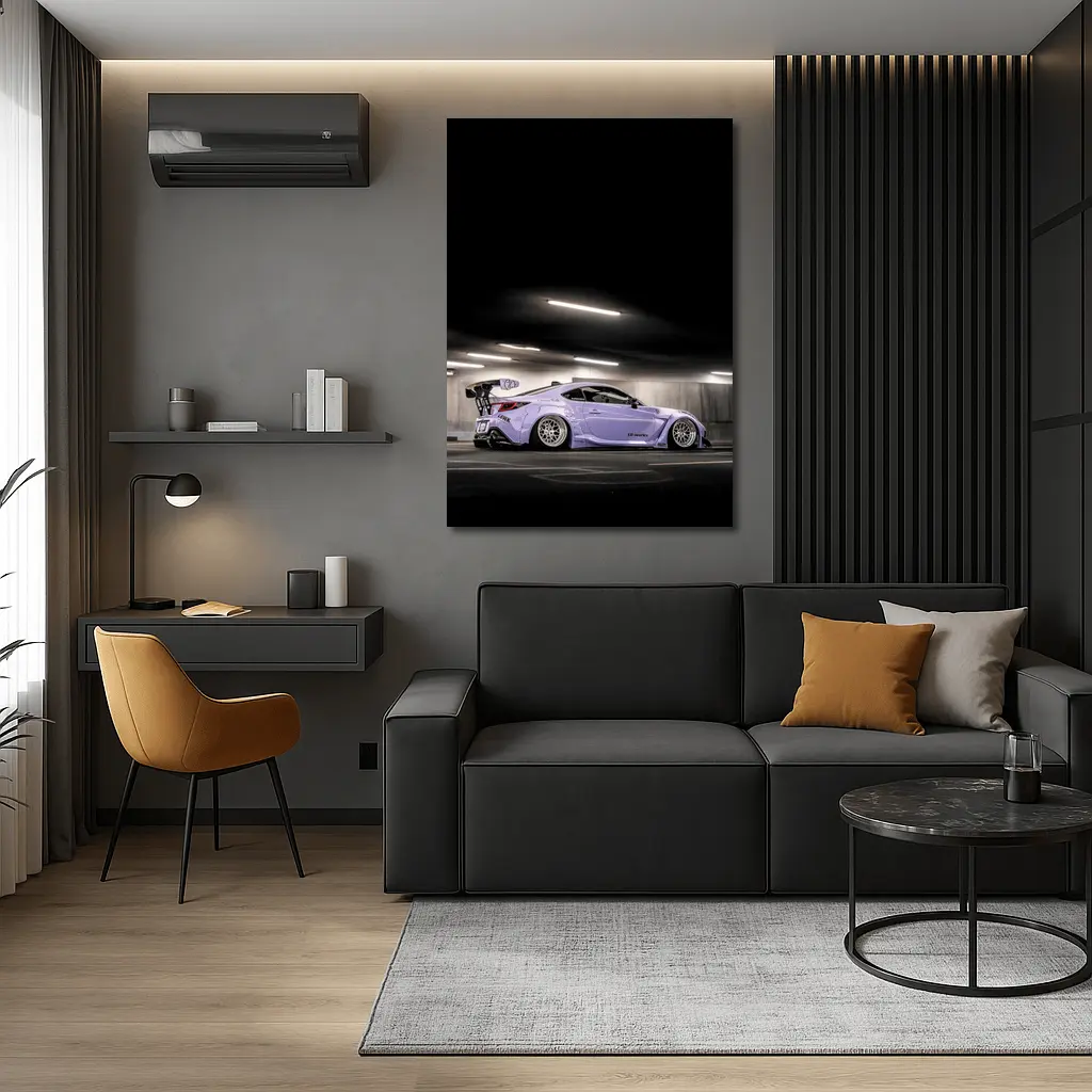 Subaru BRZ Purple Wide Body Underground Parking – Wall Art