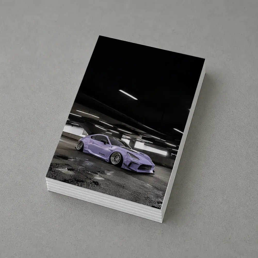 Subaru BRZ Purple Widebody Underground Parking – Postcards