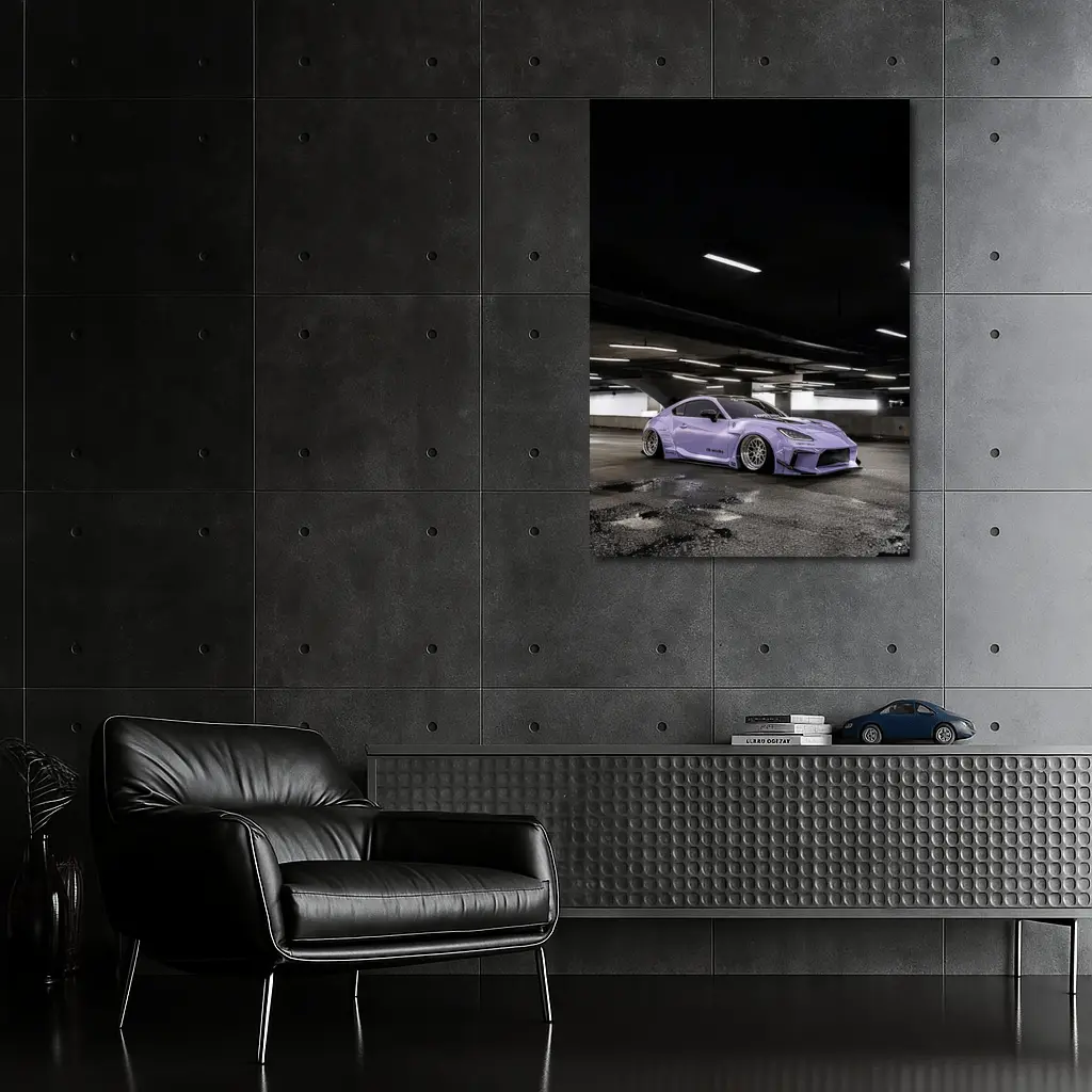 Subaru BRZ Purple Widebody Underground Parking – Wall Art