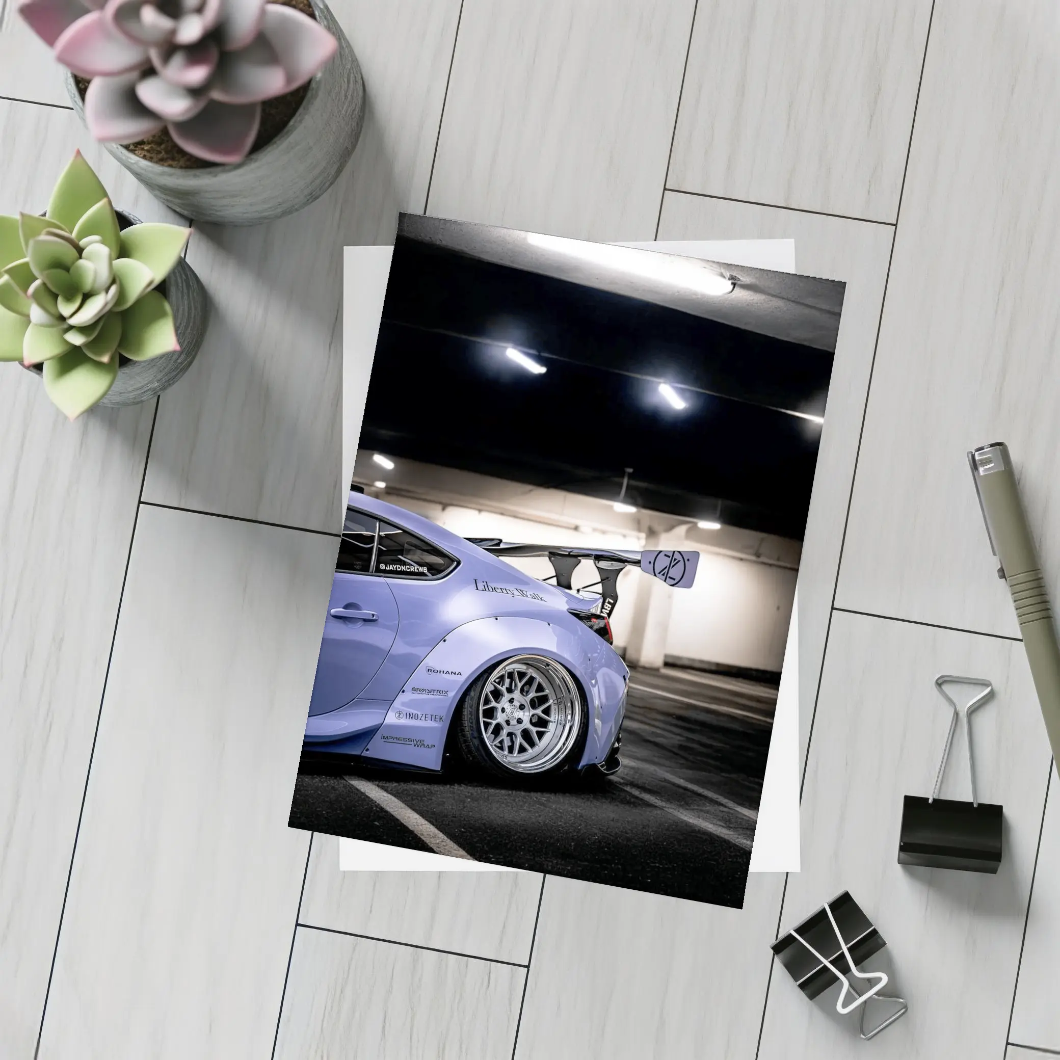 Subaru BRZ Liberty Walk Wide Body Purple – Postcards