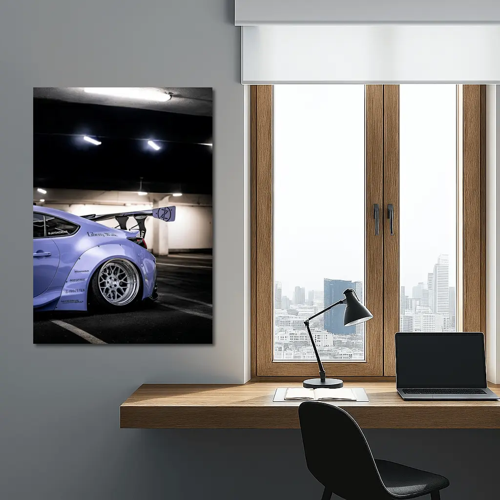 Subaru BRZ Liberty Walk Wide Body Purple – Wall Art