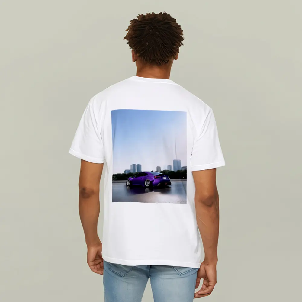 Purple Subaru BRZ Stance City Skyline – T-Shirts