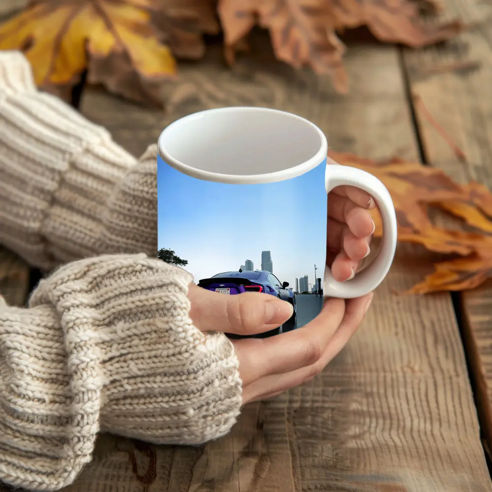 Subaru BRZ Purple Coupe City Skyline – Mugs