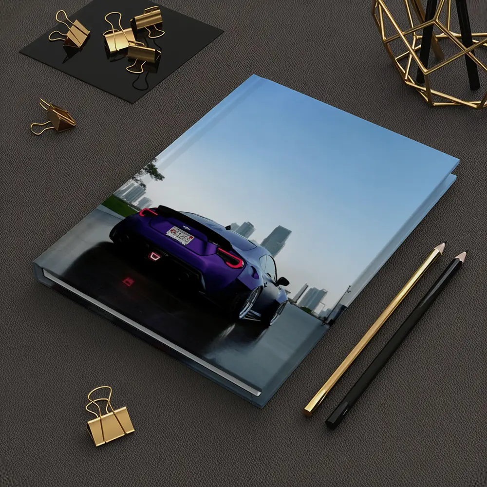 Subaru BRZ Purple Coupe City Skyline – Notebooks