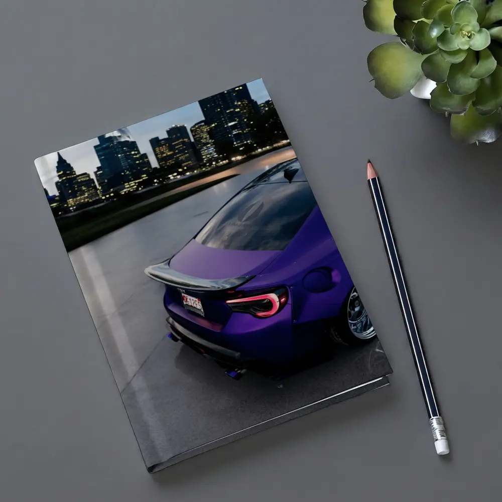 Subaru BRZ Purple Stance City Night – Notebooks