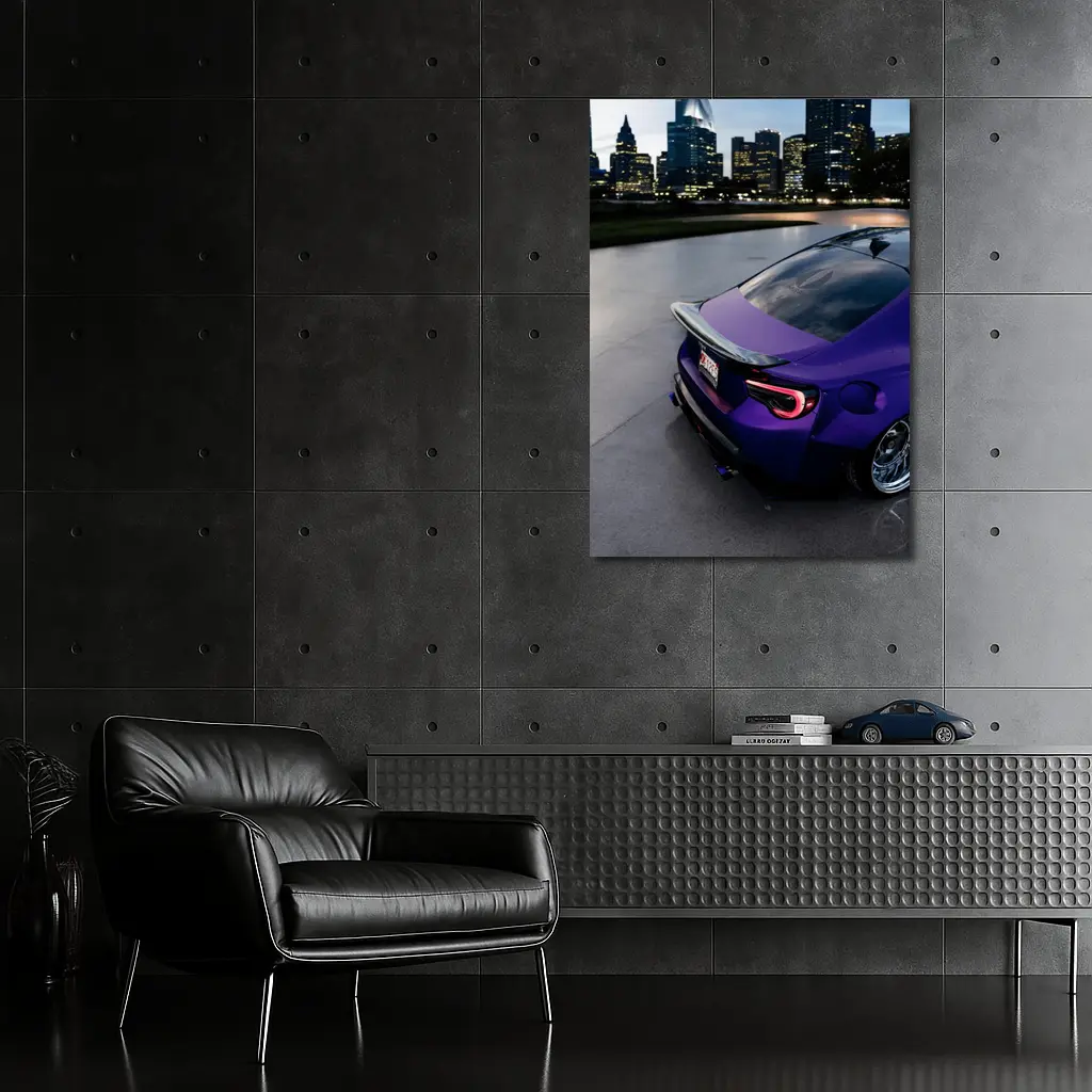 Subaru BRZ Purple Stance City Night – Wall Art