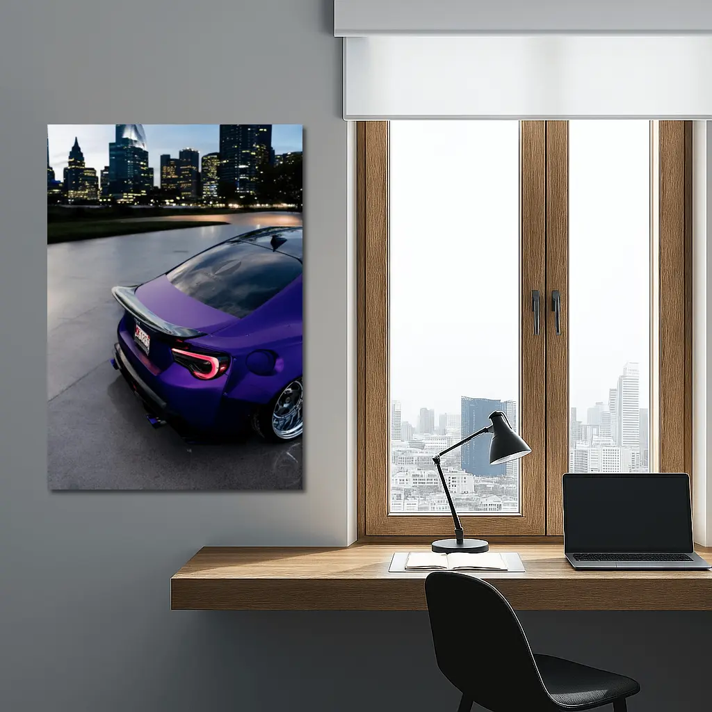 Subaru BRZ Purple Stance City Night – Wall Art