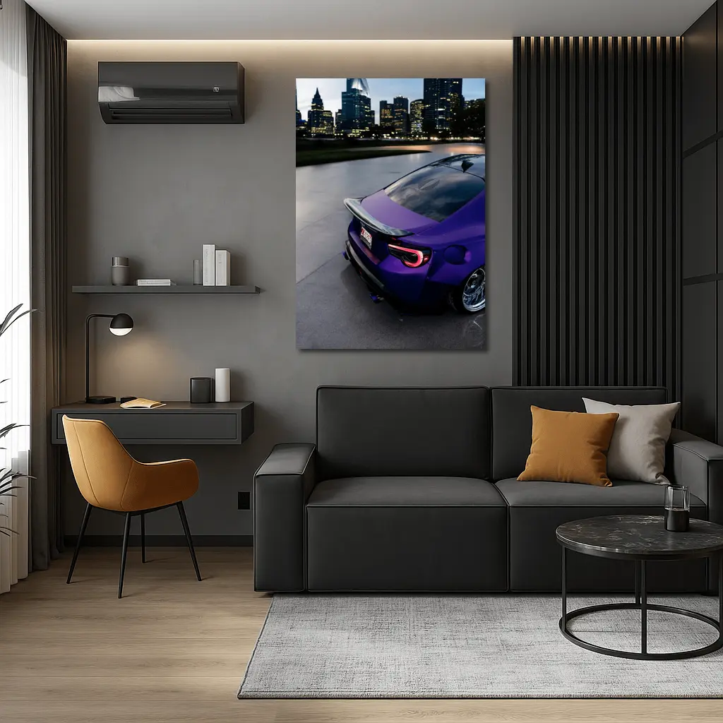 Subaru BRZ Purple Stance City Night – Wall Art