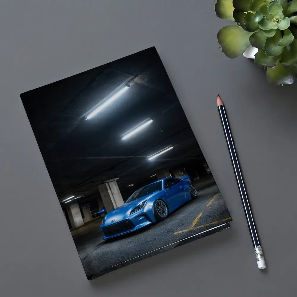 Subaru BRZ Blue Stance Underground Parking Garage – Notebooks