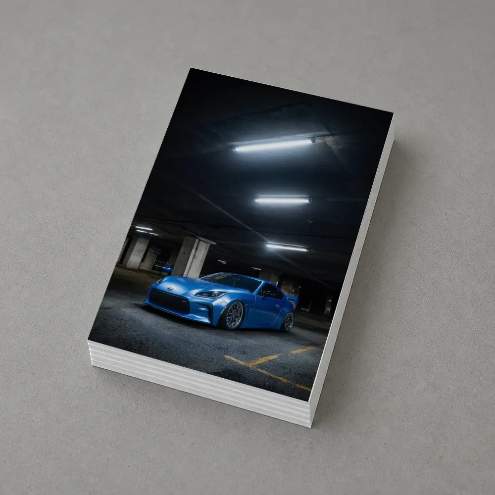 Subaru BRZ Blue Stance Underground Parking Garage – Postcards