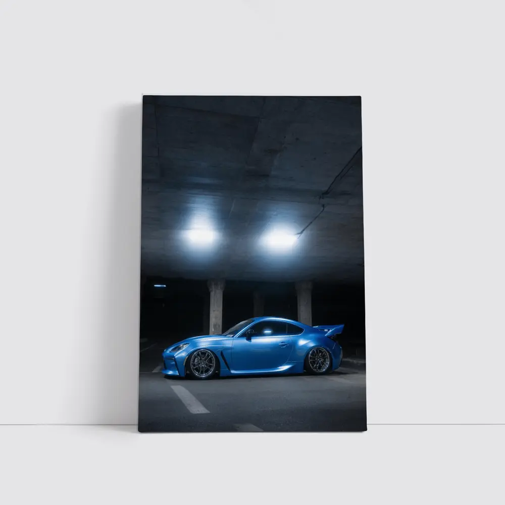 Subaru BRZ Blue Underground Parking Garage – Wall Art