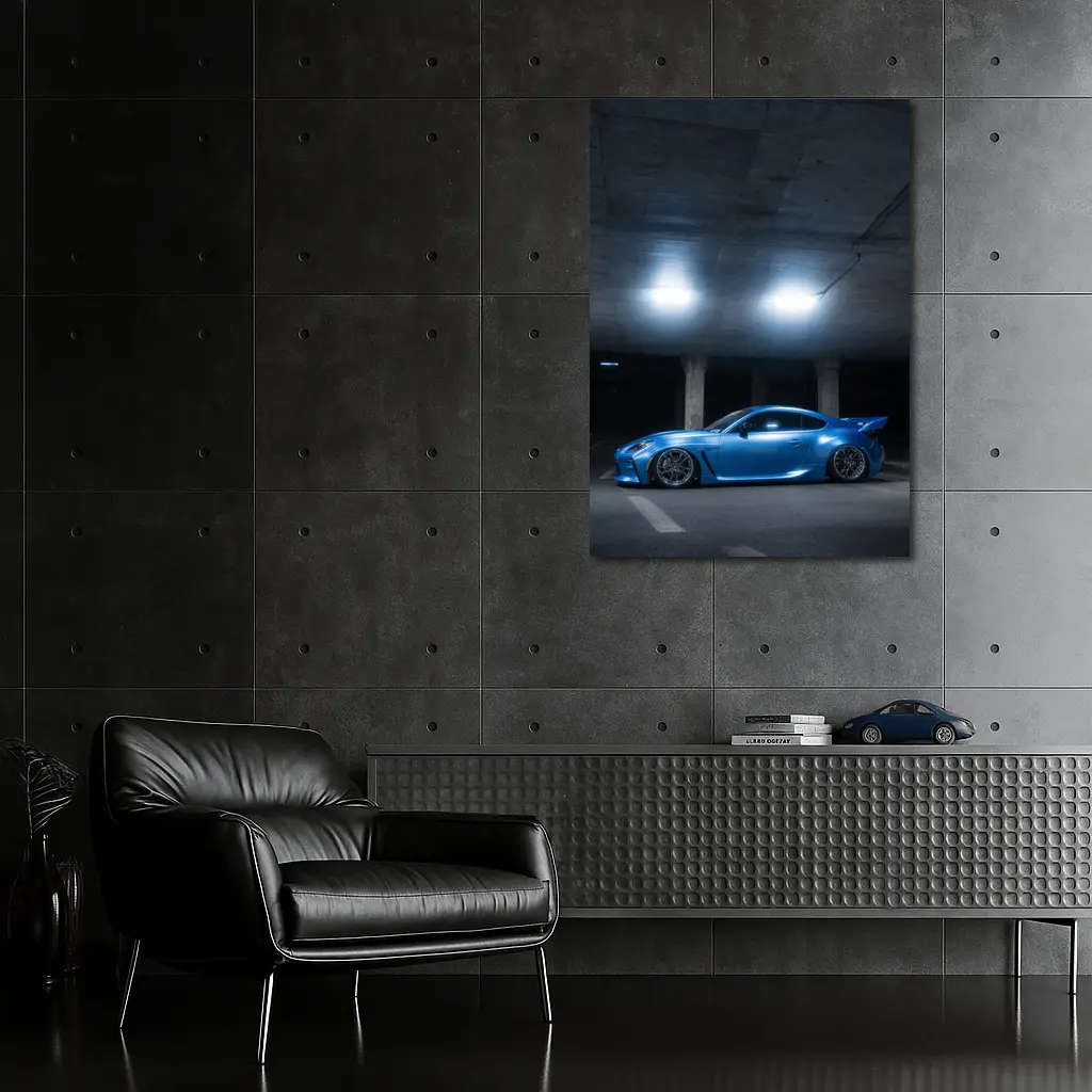 Subaru BRZ Blue Underground Parking Garage – Wall Art
