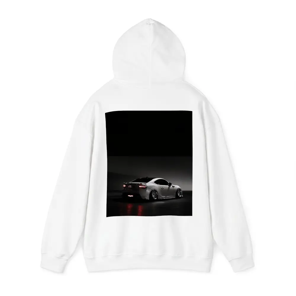 Subaru BRZ White Car Dark Background – Hoodies
