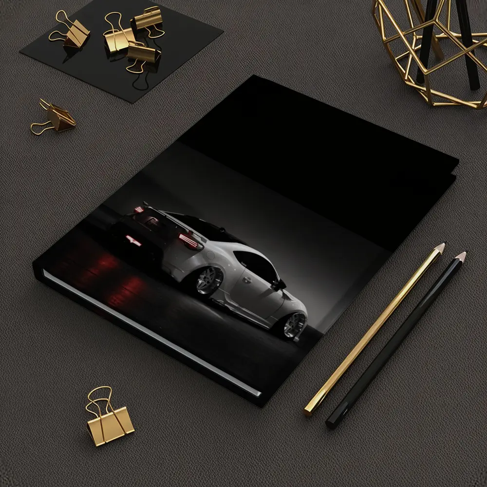 Subaru BRZ White Car Dark Background – Notebooks