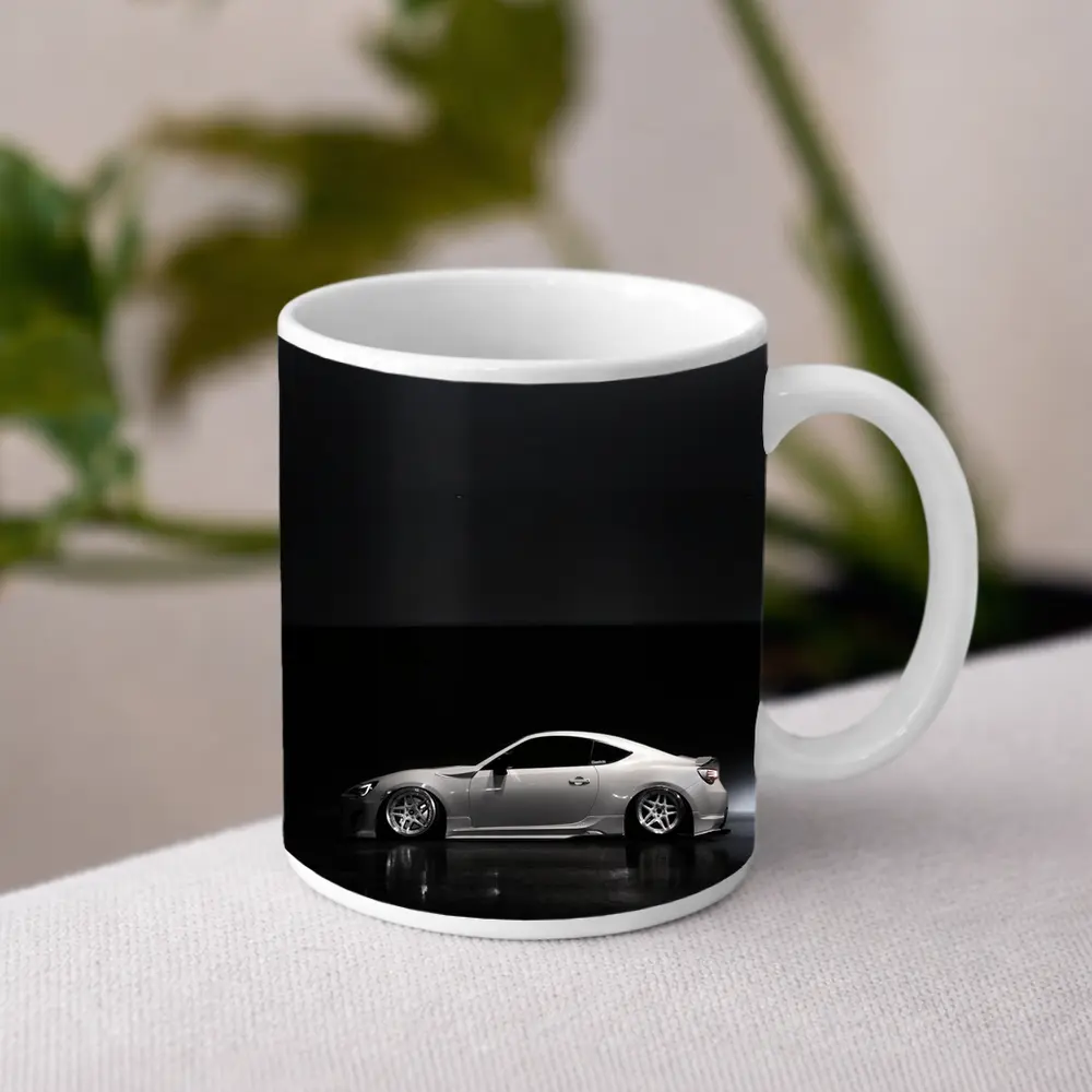Subaru BRZ White Slammed Dark Studio – Mugs