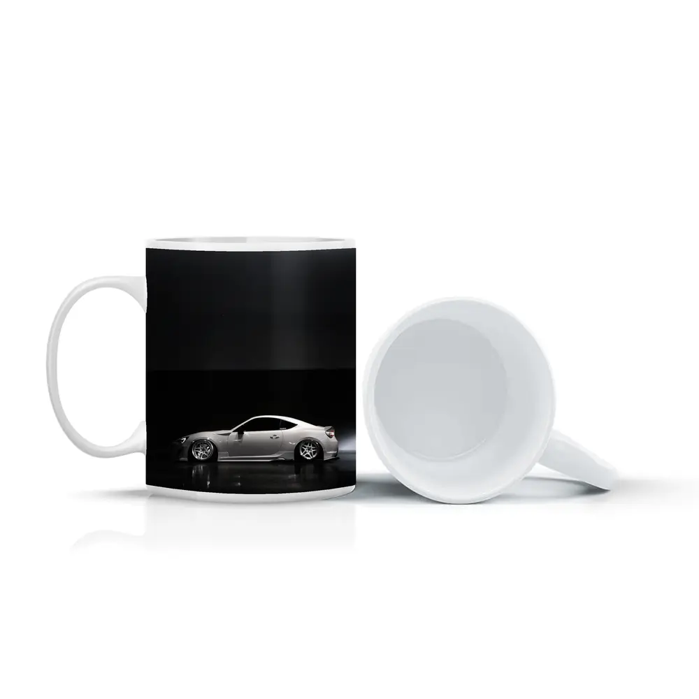 Subaru BRZ White Slammed Dark Studio – Mugs