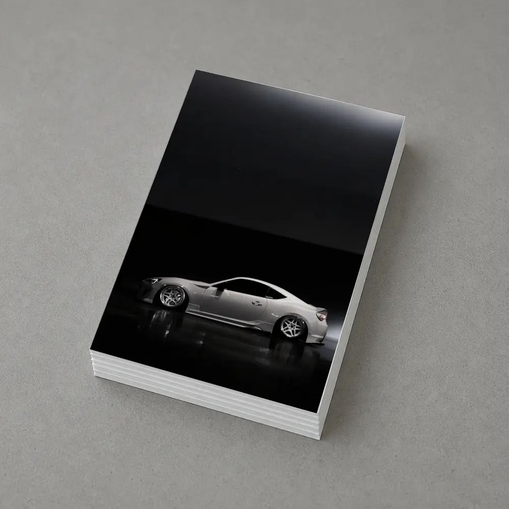 Subaru BRZ White Slammed Dark Studio – Postcards