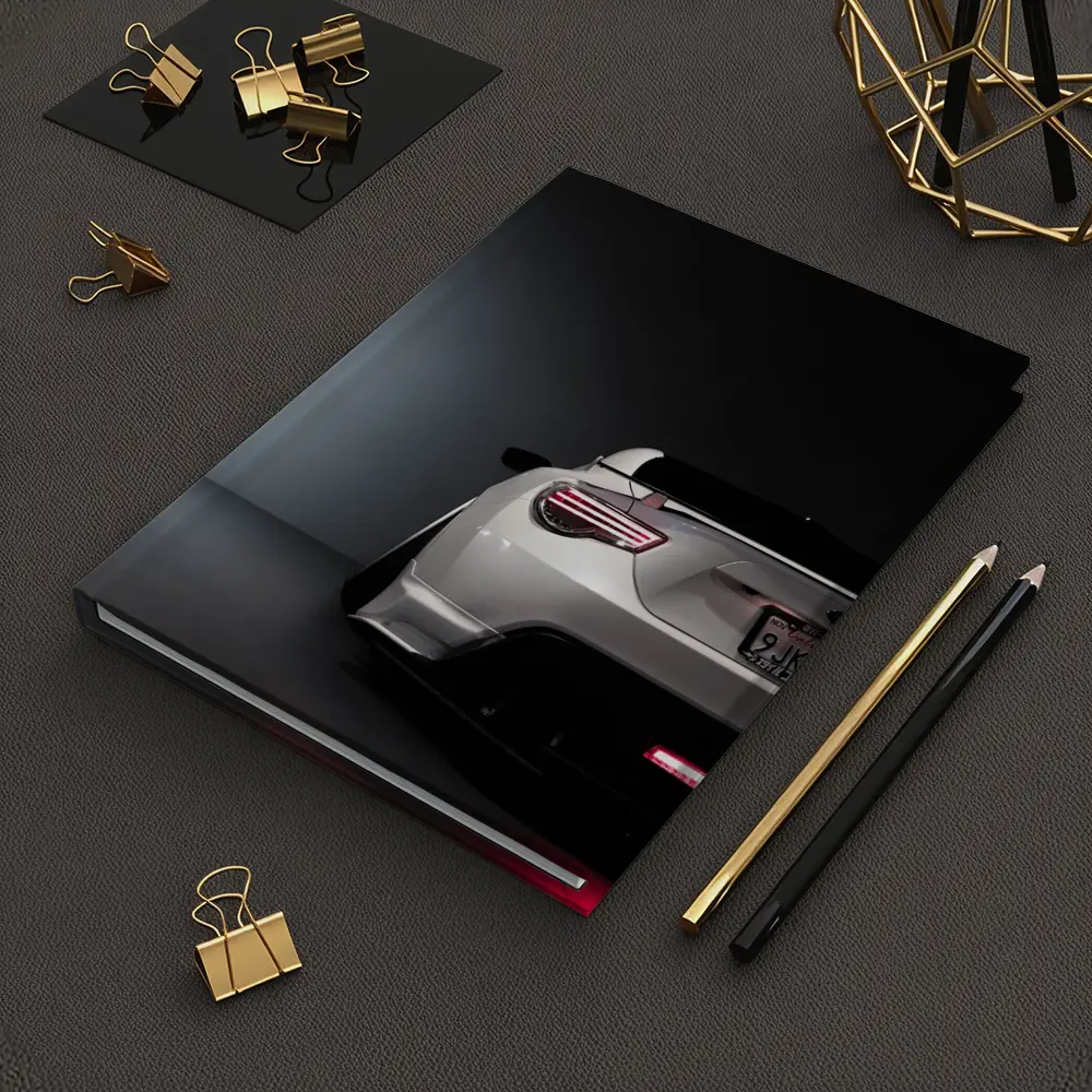 Subaru BRZ White Rear Studio Dark Background – Notebooks