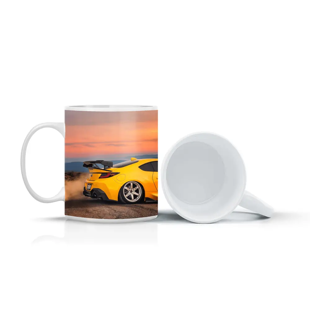 Subaru BRZ Yellow Stance Desert Sunset – Mugs