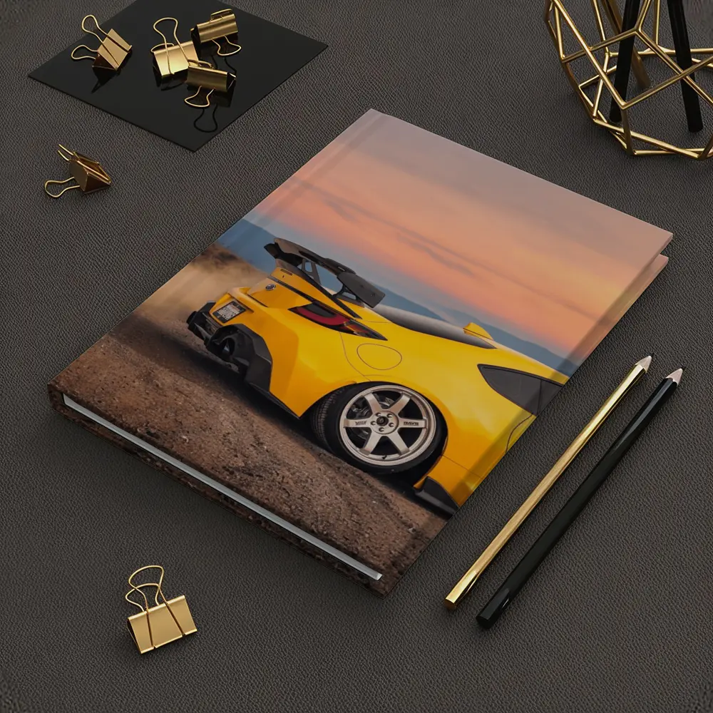 Subaru BRZ Yellow Stance Desert Sunset – Notebooks