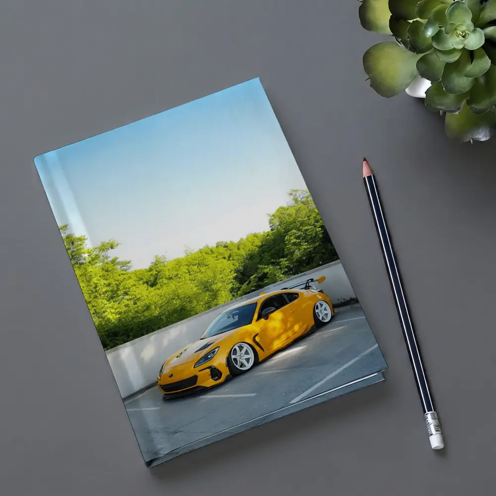 Yellow Subaru BRZ Widebody Parking Lot – Notebooks