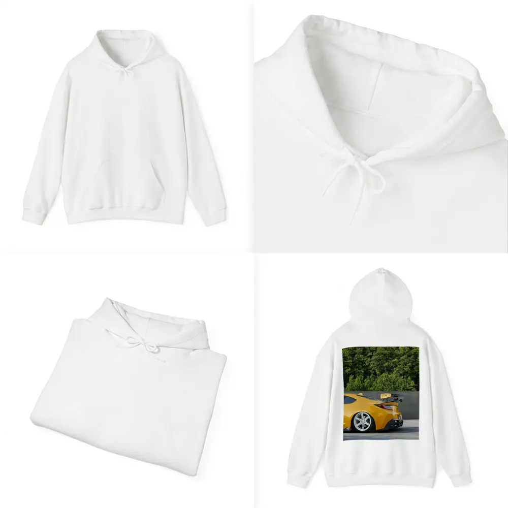 Yellow Subaru BRZ Wide Body Parking Lot – Hoodies