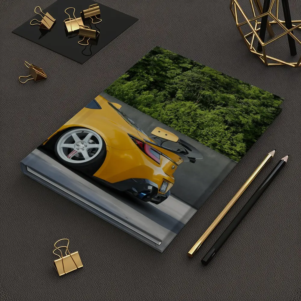 Yellow Subaru BRZ Wide Body Parking Lot – Notebooks