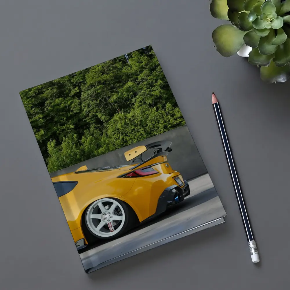 Yellow Subaru BRZ Wide Body Parking Lot – Notebooks