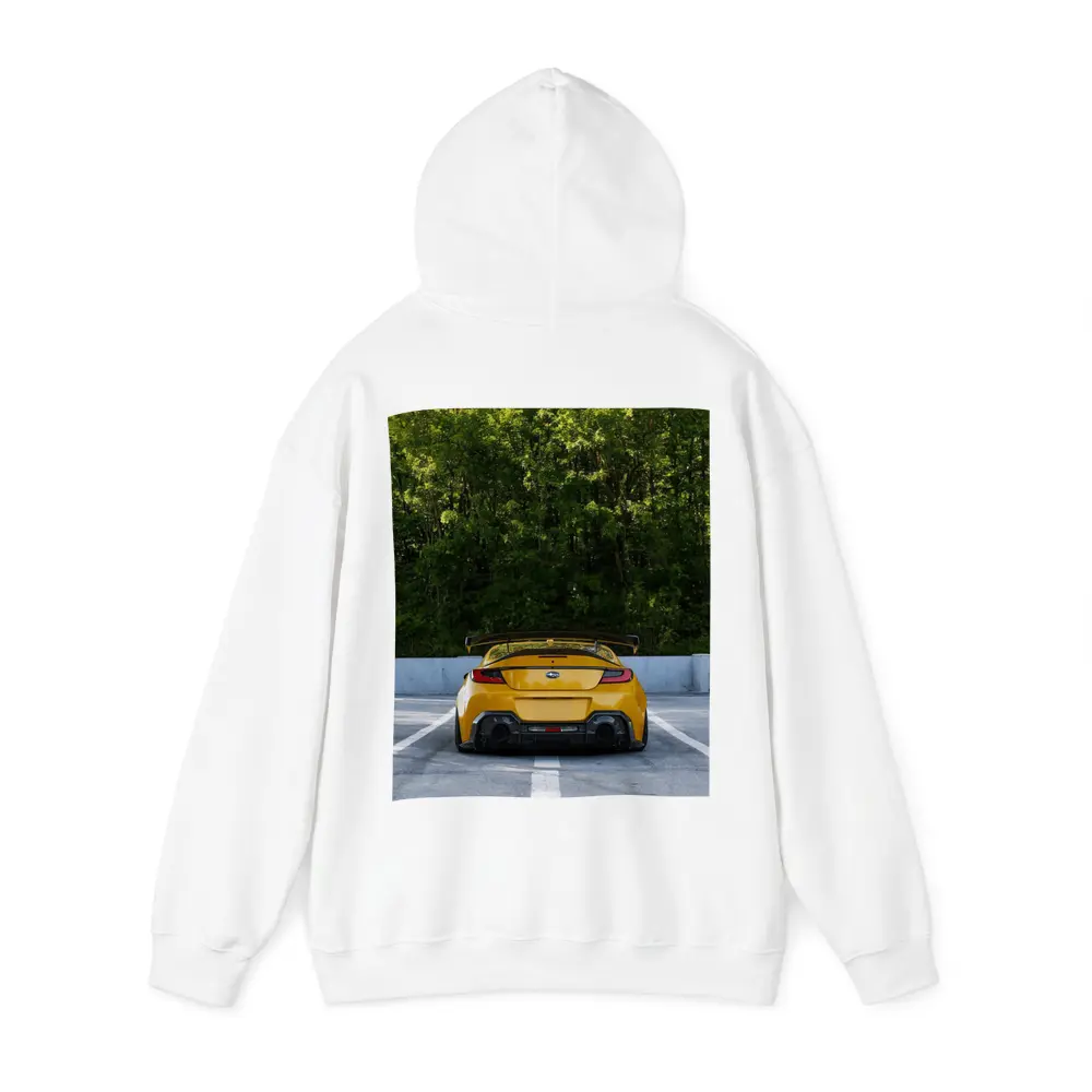 Subaru BRZ Yellow Wide Body Rear View – Hoodies
