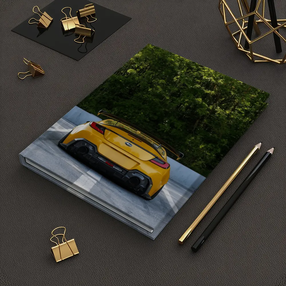 Subaru BRZ Yellow Wide Body Rear View – Notebooks