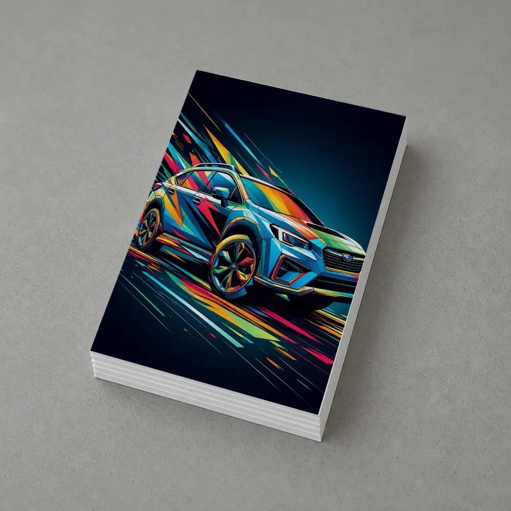 Subaru Crosstrek Colorful Abstract Speed Art – Postcards