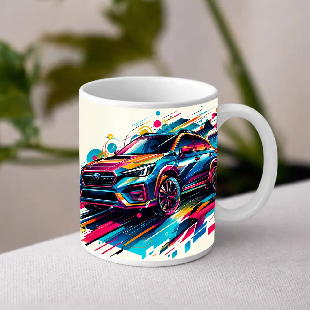 Subaru Crosstrek Colorful Abstract Art Style – Mugs