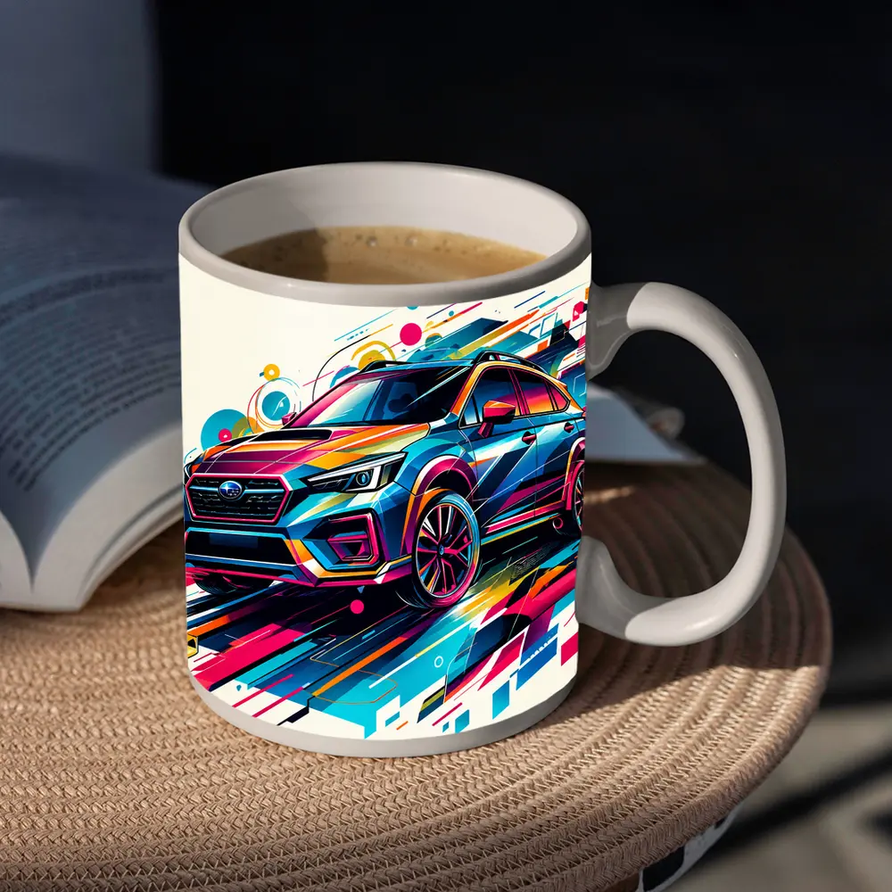 Subaru Crosstrek Colorful Abstract Art Style – Mugs