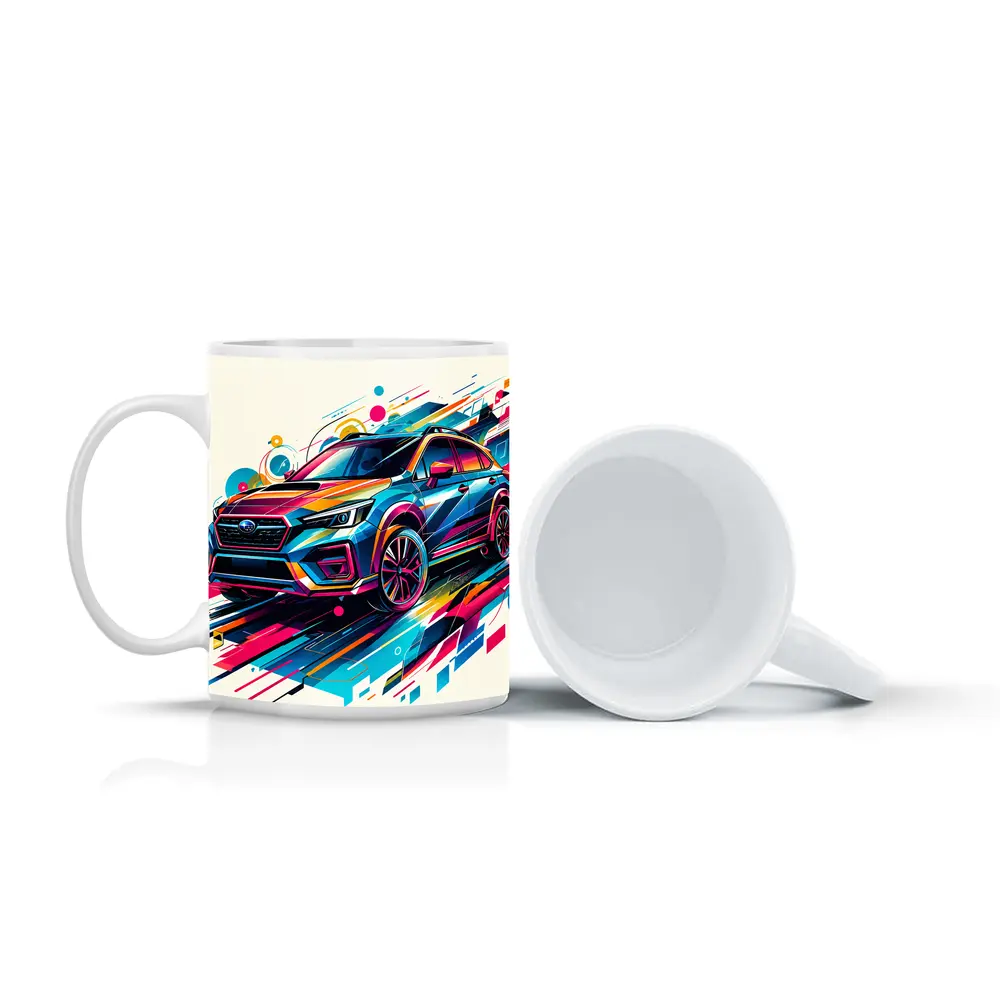 Subaru Crosstrek Colorful Abstract Art Style – Mugs