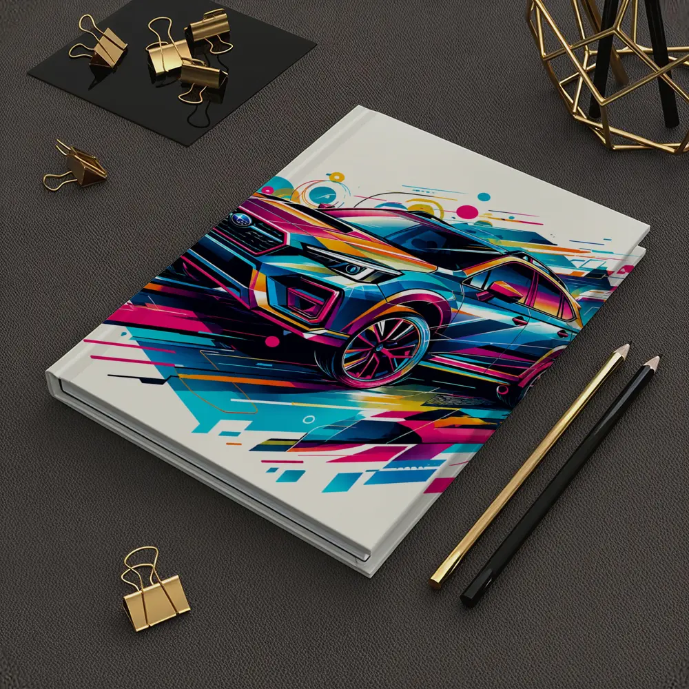 Subaru Crosstrek Colorful Abstract Art Style – Notebooks