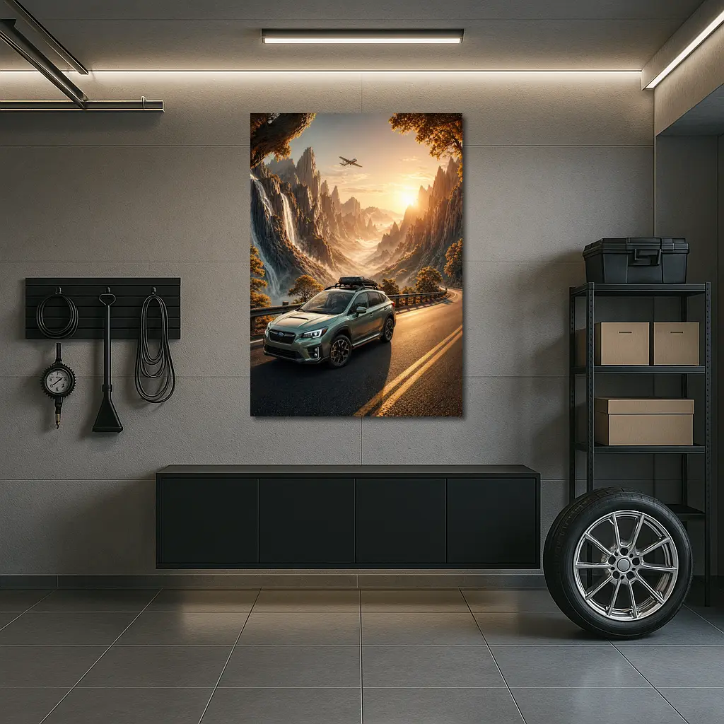 Subaru Crosstrek XV Mountain Road Sunset Drive – Wall Art