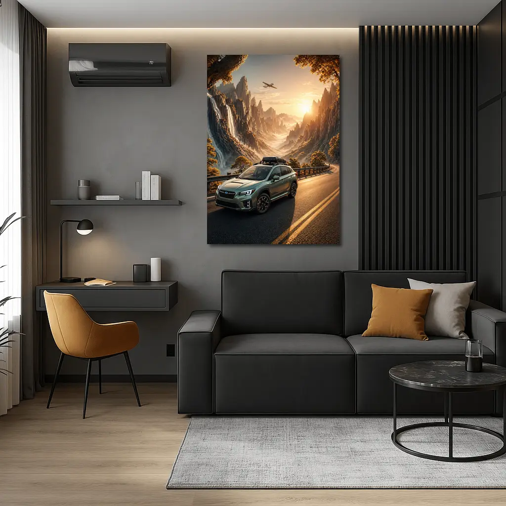 Subaru Crosstrek XV Mountain Road Sunset Drive – Wall Art