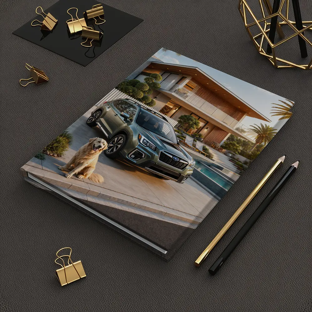 Subaru Forester Green SUV Luxury Home Driveway – Notebooks
