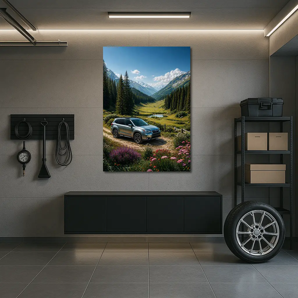 Subaru Forester SUV Mountain Valley Trail – Wall Art