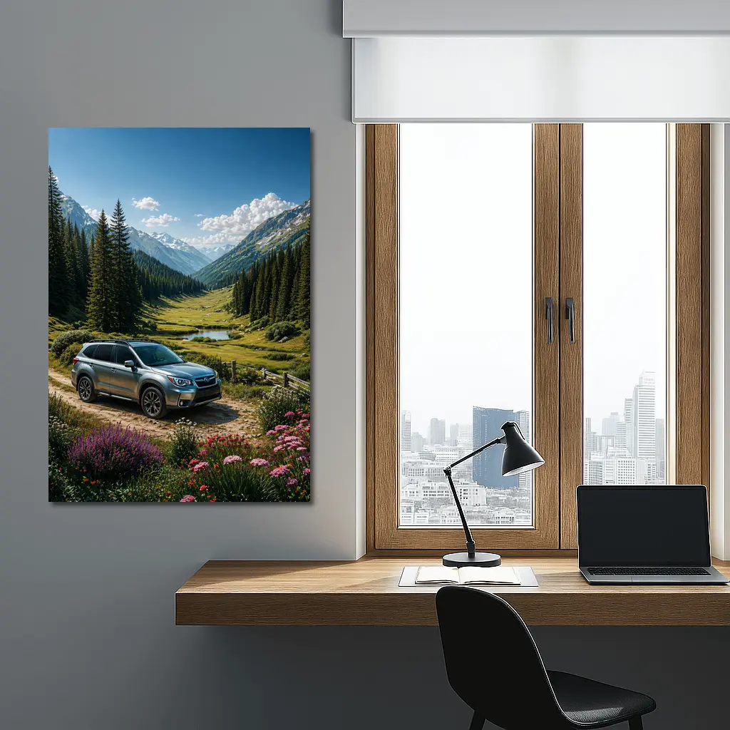 Subaru Forester SUV Mountain Valley Trail – Wall Art